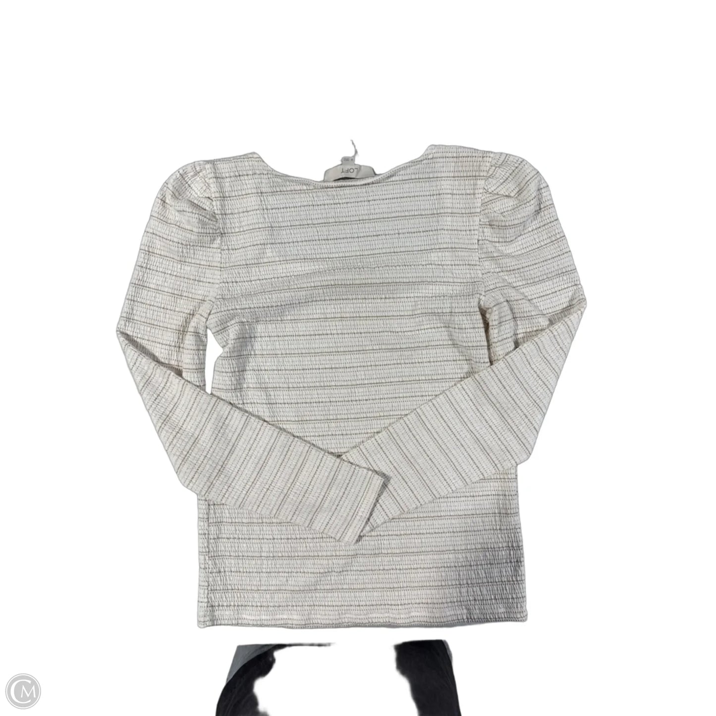 Top Long Sleeve By Loft In Cream, Size: M