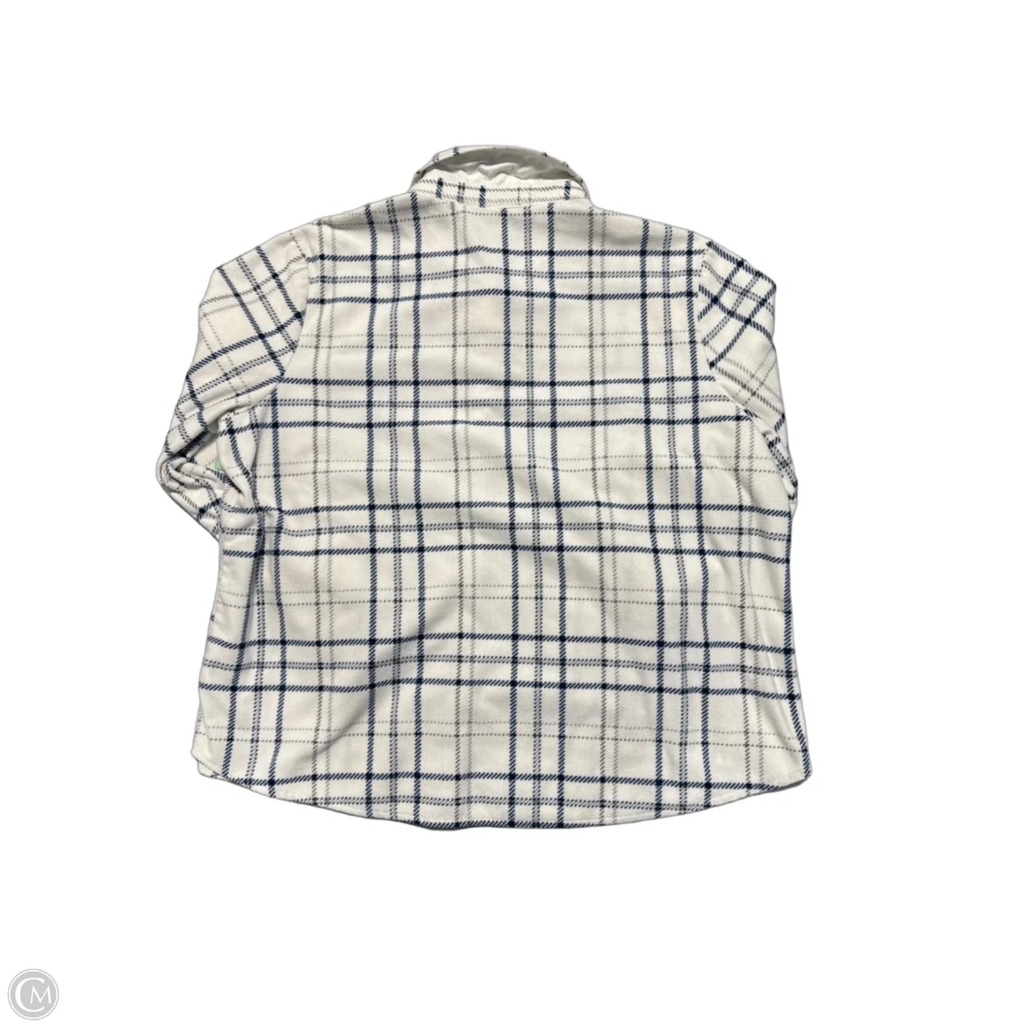 Top Long Sleeve By Lee In Blue & White, Size: 1x