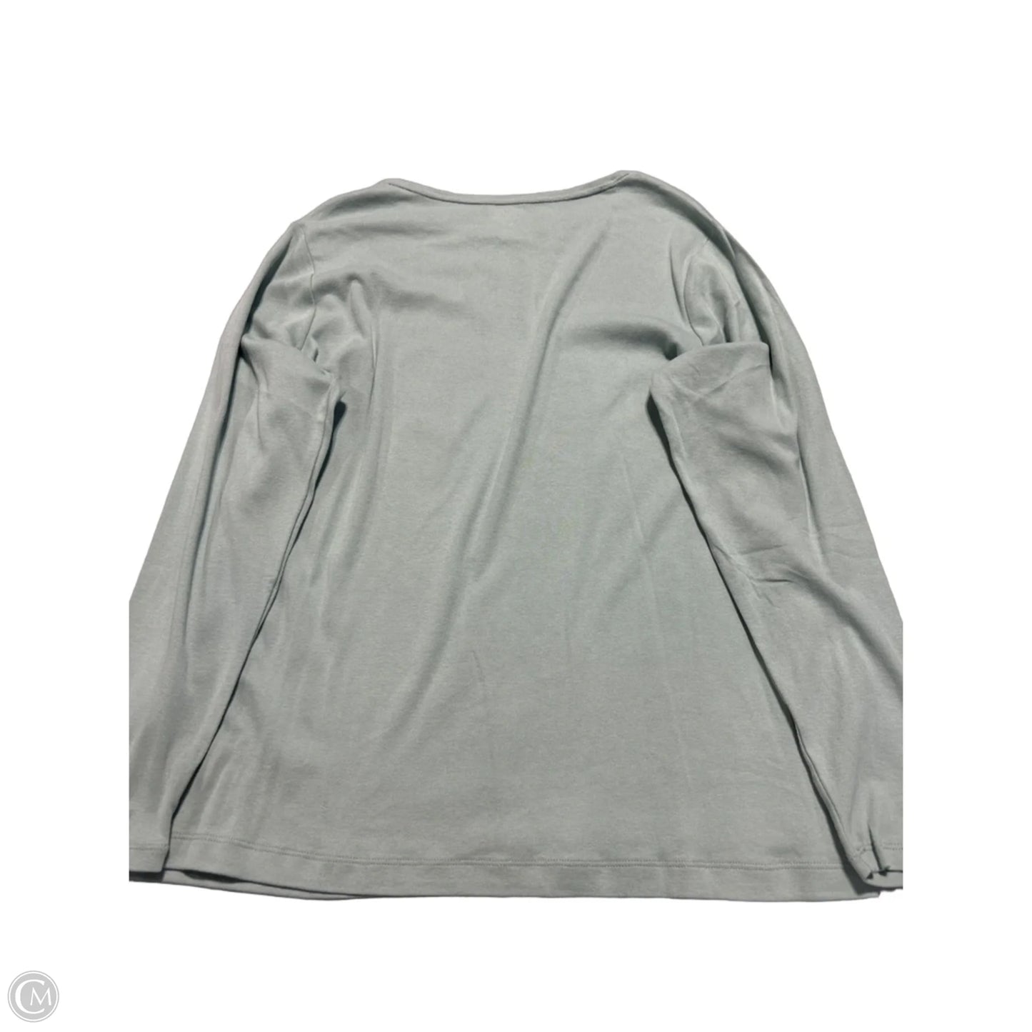 Top Long Sleeve By Croft And Barrow In Green, Size: 1x