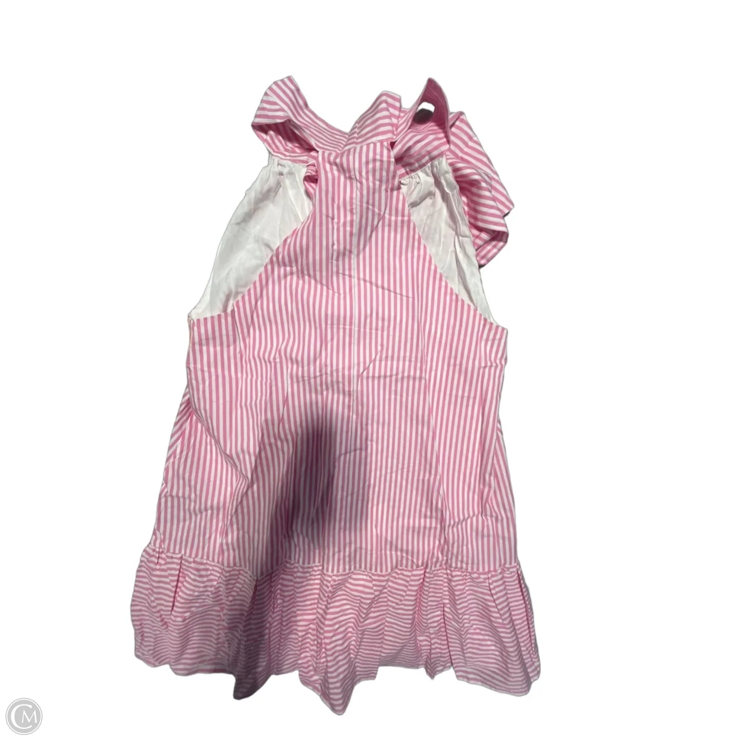 Dress Casual Midi By Cmc In Pink & White, Size: M