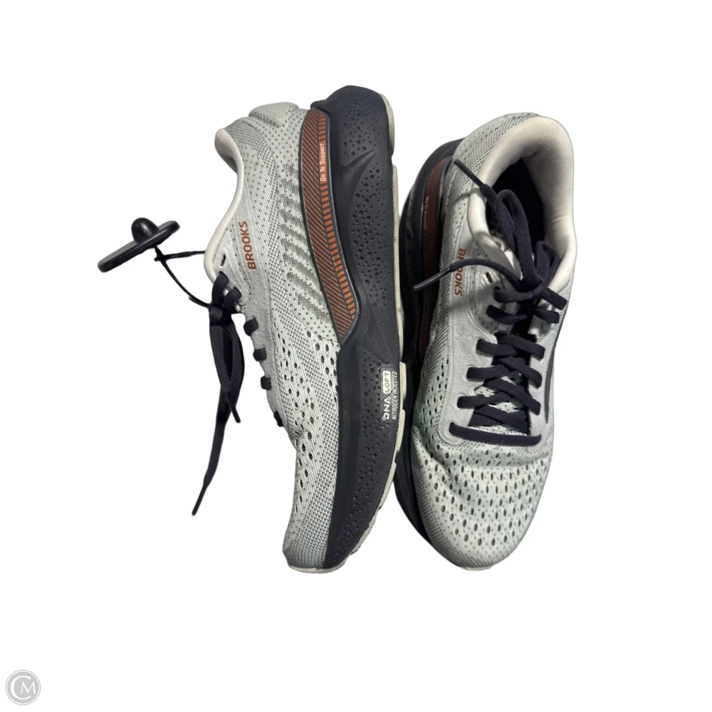 Shoes Sneakers By Brooks In Green & Grey, Size: 7.5