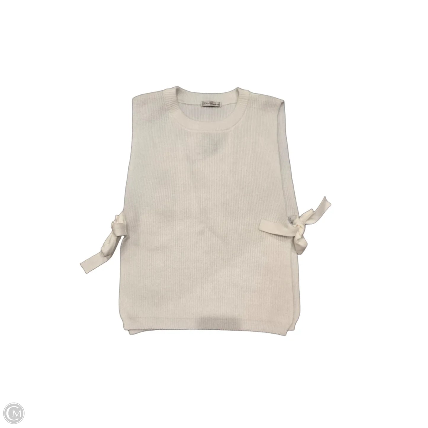 Sweater Short Sleeve By Zenana In White, Size: L