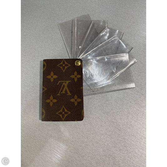 Id/card Holder Luxury Designer By Louis Vuitton, Size: Small