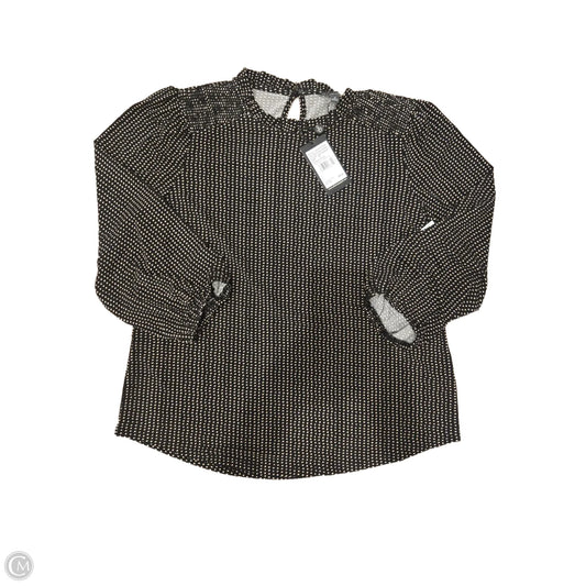 Top Long Sleeve By Adrianna Papell In Black, Size: M