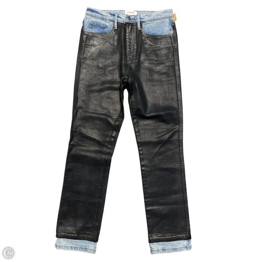 Jeans Straight By Frame In Blue Denim, Size: 6