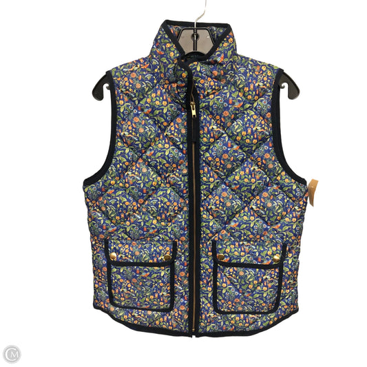 Vest Faux Fur & Sherpa By J. Crew In Floral Print, Size: S
