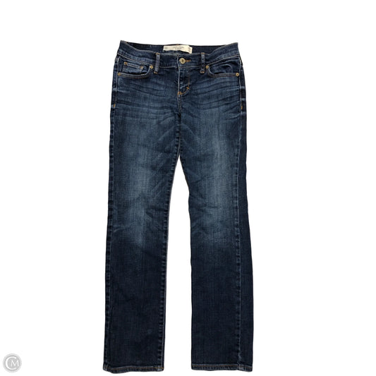 Jeans Straight By Abercrombie And Fitch In Blue Denim, Size: 0