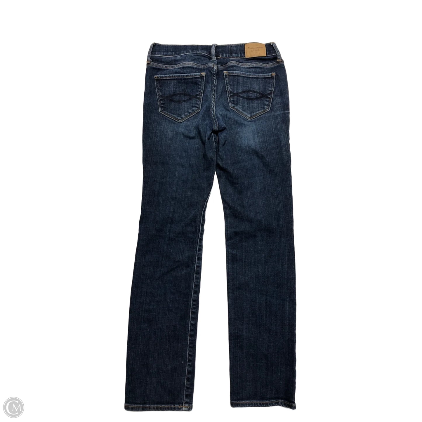 Jeans Straight By Abercrombie And Fitch In Blue Denim, Size: 0