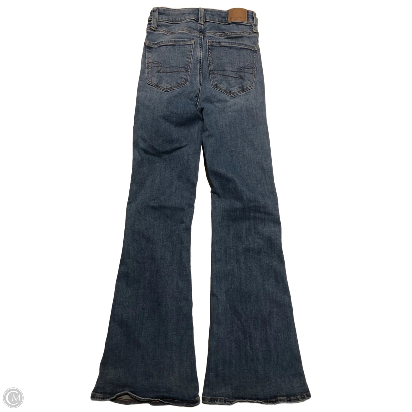 Jeans Flared By American Eagle In Blue Denim, Size: 0