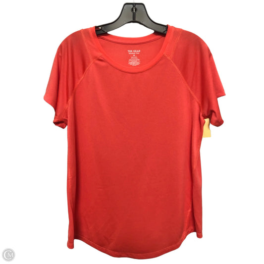 Athletic Top Short Sleeve By Tek Gear In Orange, Size: M