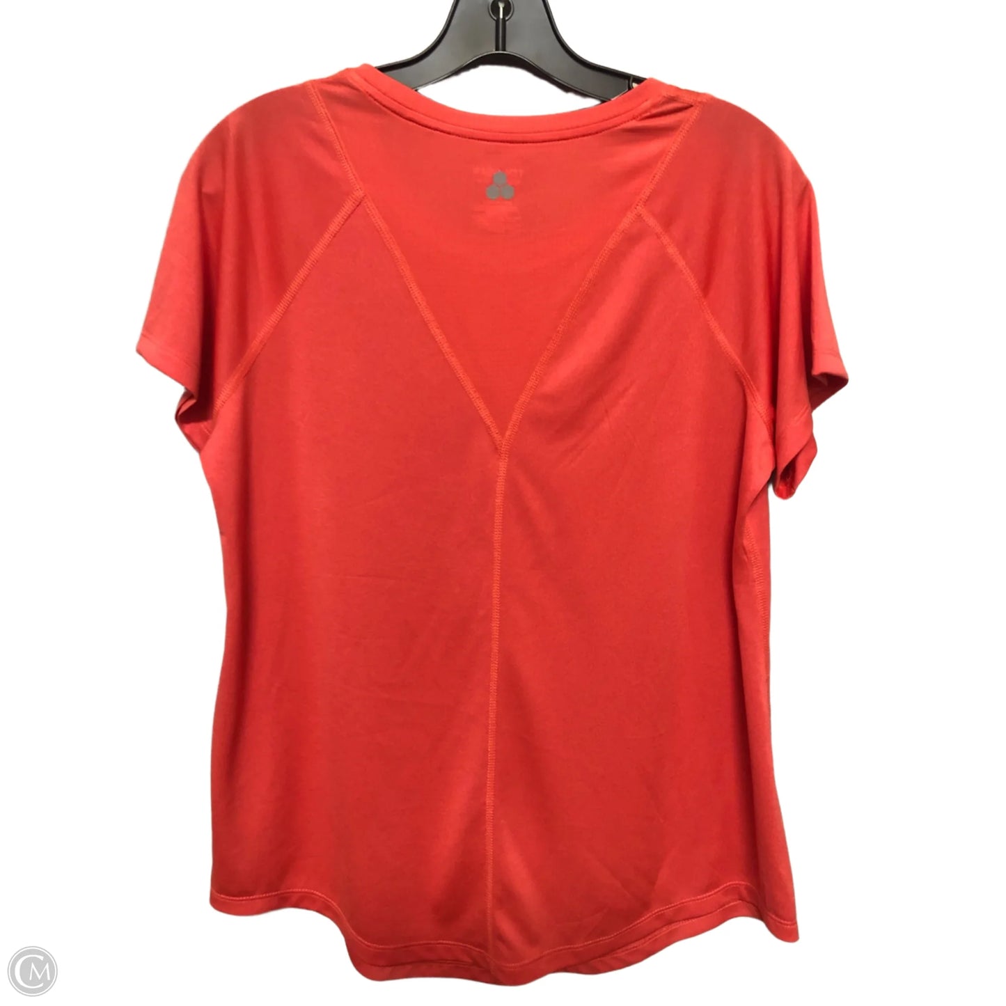 Athletic Top Short Sleeve By Tek Gear In Orange, Size: M