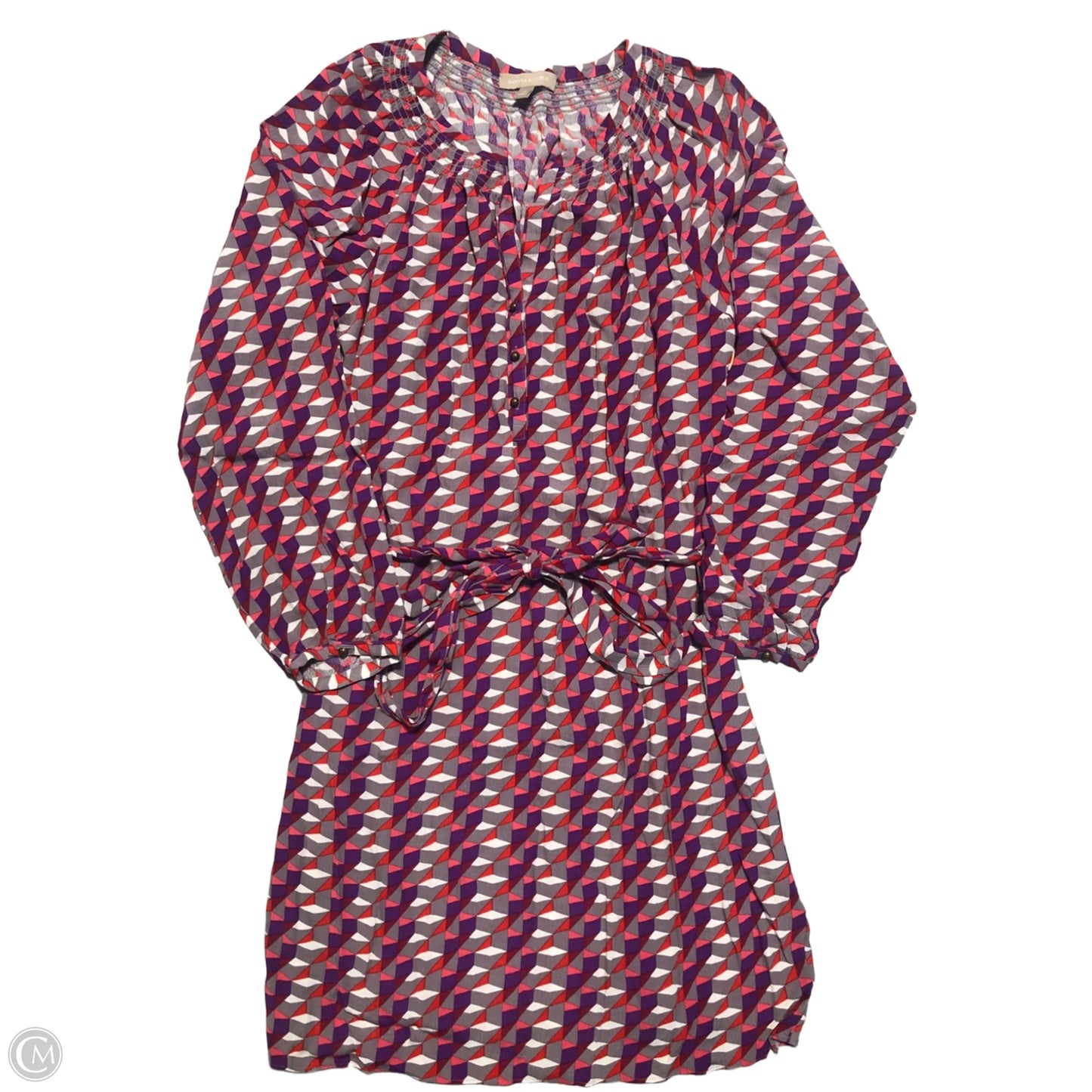 Dress Casual Short By Banana Republic In Purple & Red, Size: L