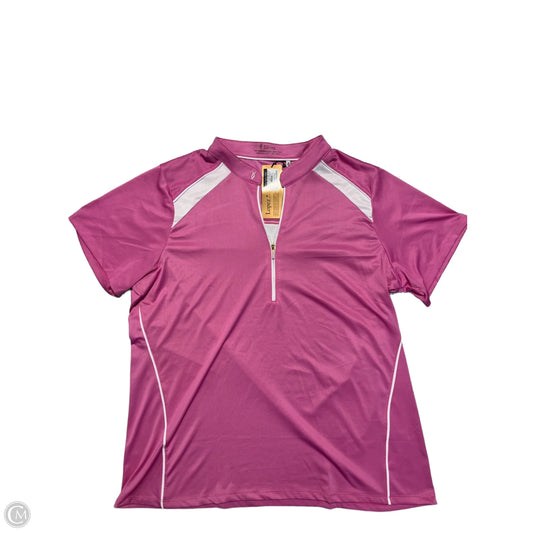 Top Short Sleeve By Cmc In Pink, Size: 2x