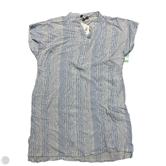 Top Short Sleeve By Free Assembly In Blue & White, Size: Xxl