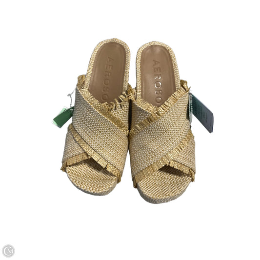 Sandals Heels Block By Aerosoles In Tan, Size: 7