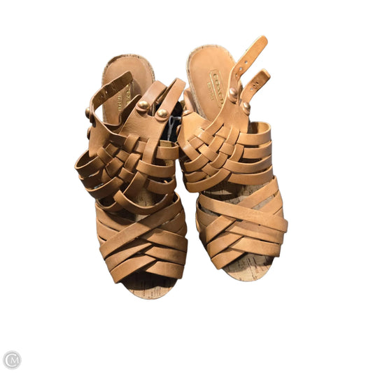 Shoes Designer By Coach In Tan, Size: 7.5
