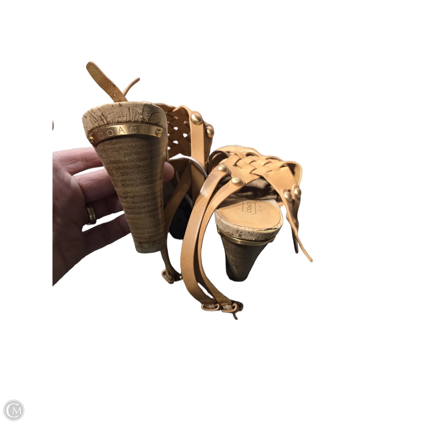 Shoes Designer By Coach In Tan, Size: 7.5
