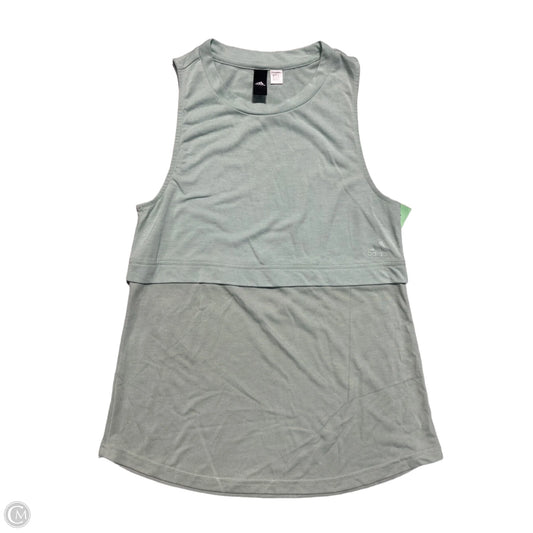 Athletic Tank Top By Adidas In Green, Size: S