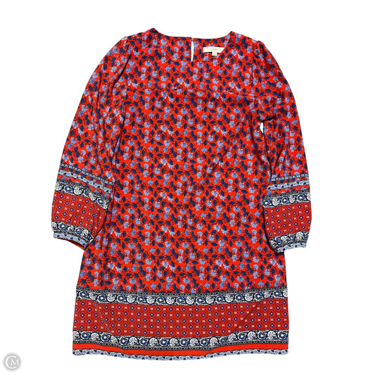 Dress Casual Short By Loft In Blue & Red, Size: M