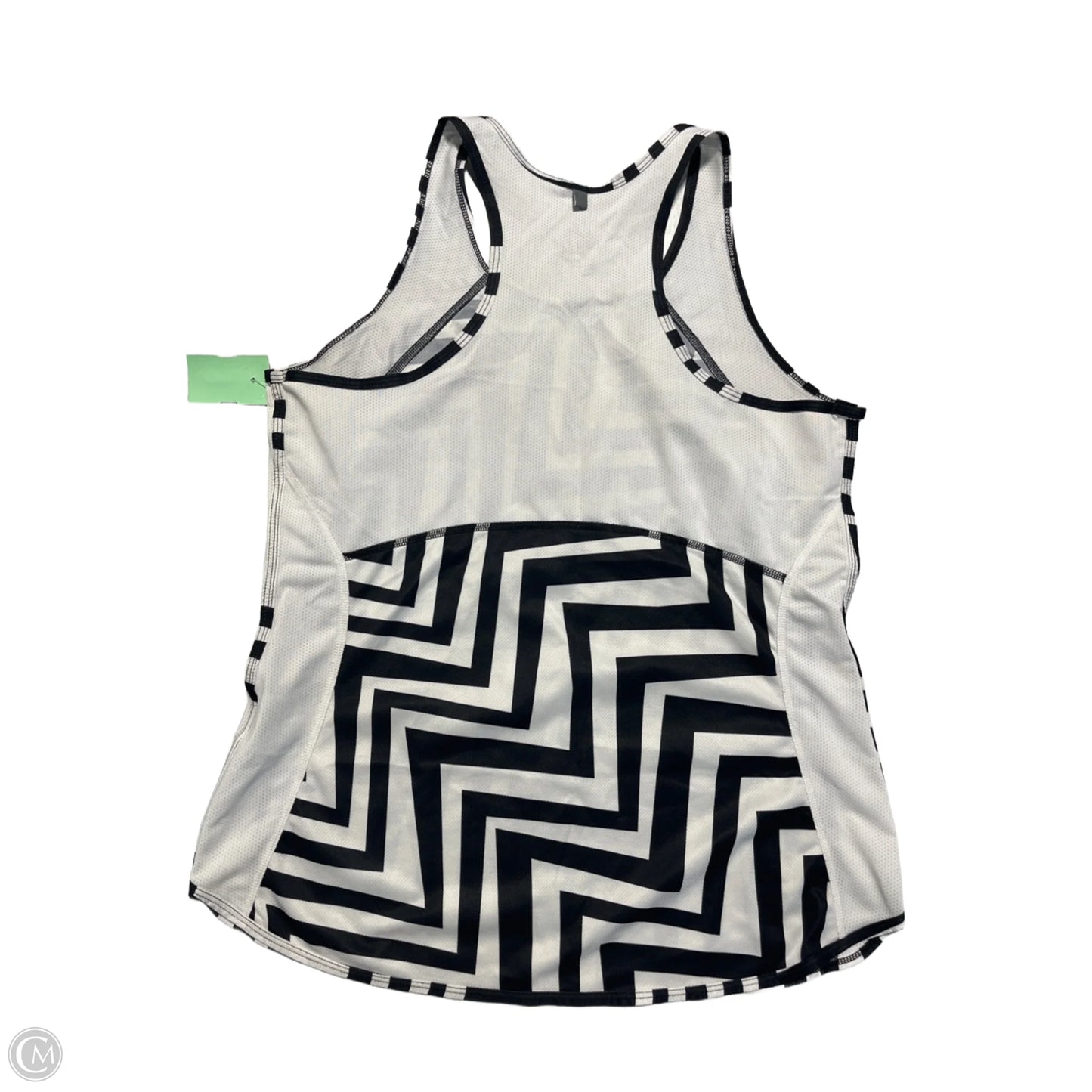Athletic Tank Top By Nike In Black & White, Size: M