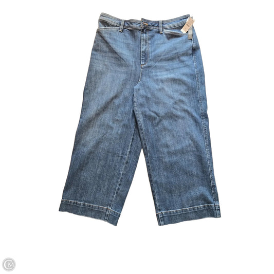 Jeans Cropped By Talbots In Blue Denim, Size: 12