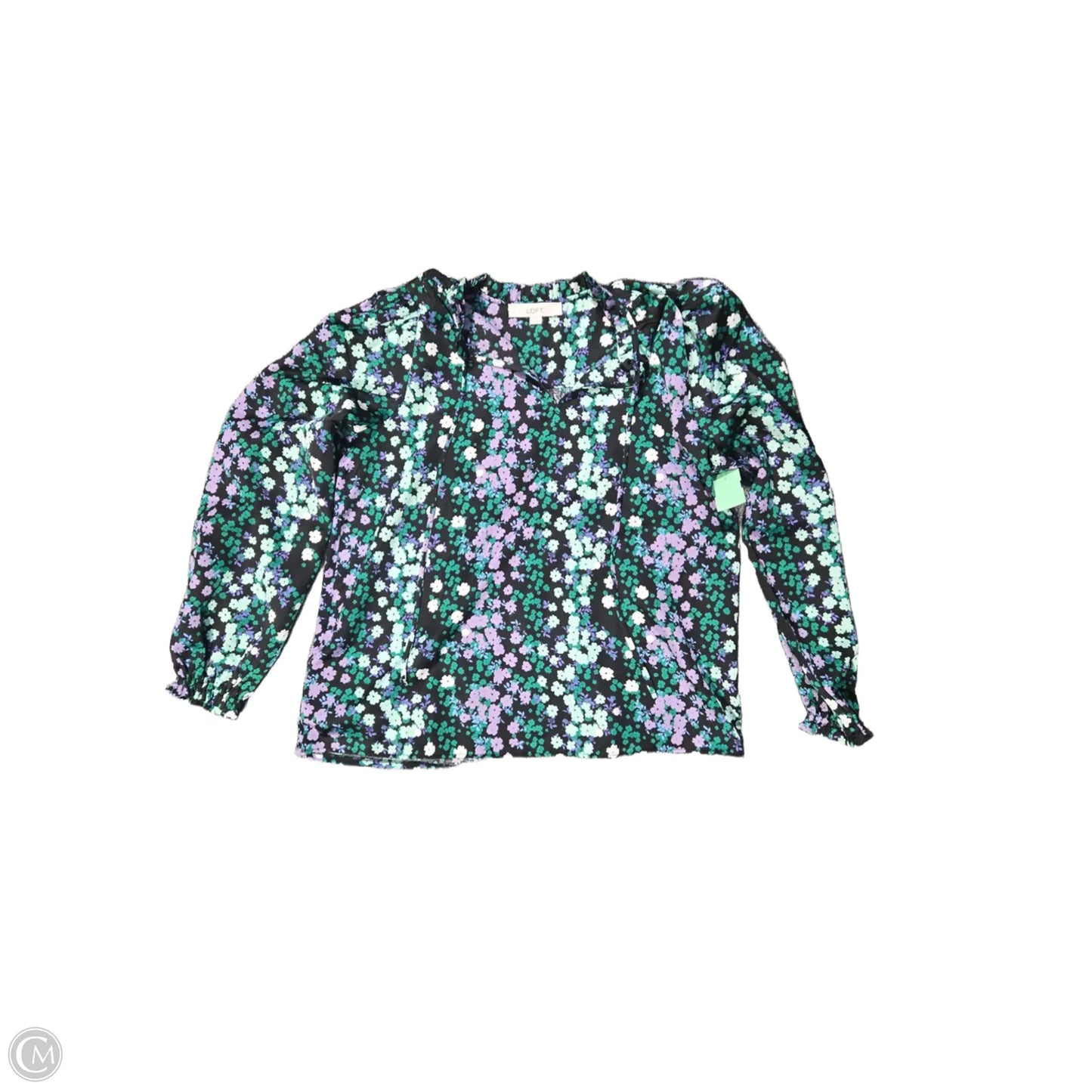 Top Long Sleeve By Loft In Floral Print, Size: M