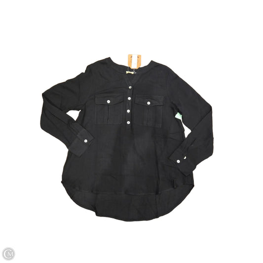 Top Long Sleeve By Kori America In Black, Size: S
