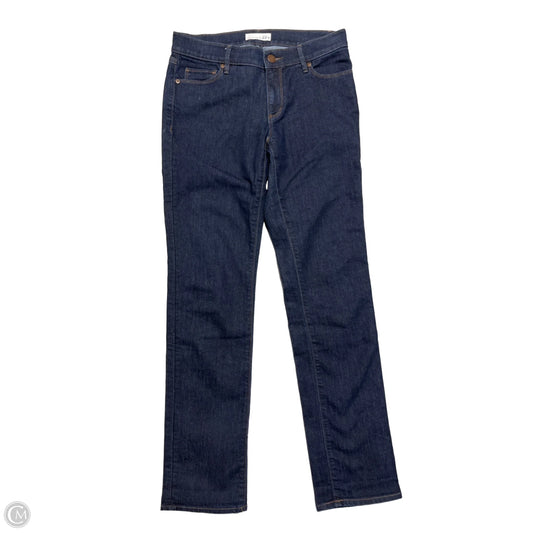 Jeans Straight By Loft In Blue Denim, Size: 4