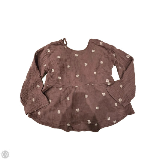 Top Long Sleeve By Madewell In Maroon, Size: M