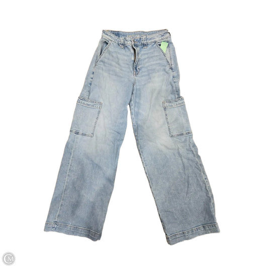 Jeans Wide Leg By American Eagle In Blue Denim, Size: 6