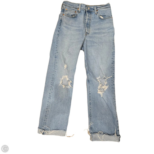 Jeans Straight By Levis In Blue Denim, Size: 8
