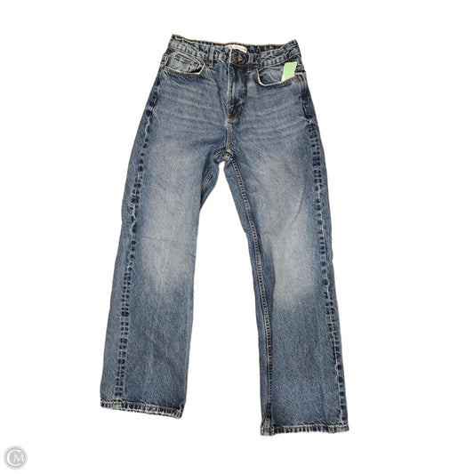 Jeans Straight By Zara In Blue Denim, Size: 6