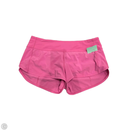 Athletic Shorts By Lululemon In Pink, Size: 8