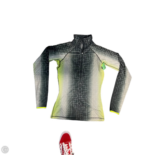 Athletic Top Long Sleeve Crewneck By Nike In Black & Grey, Size: S