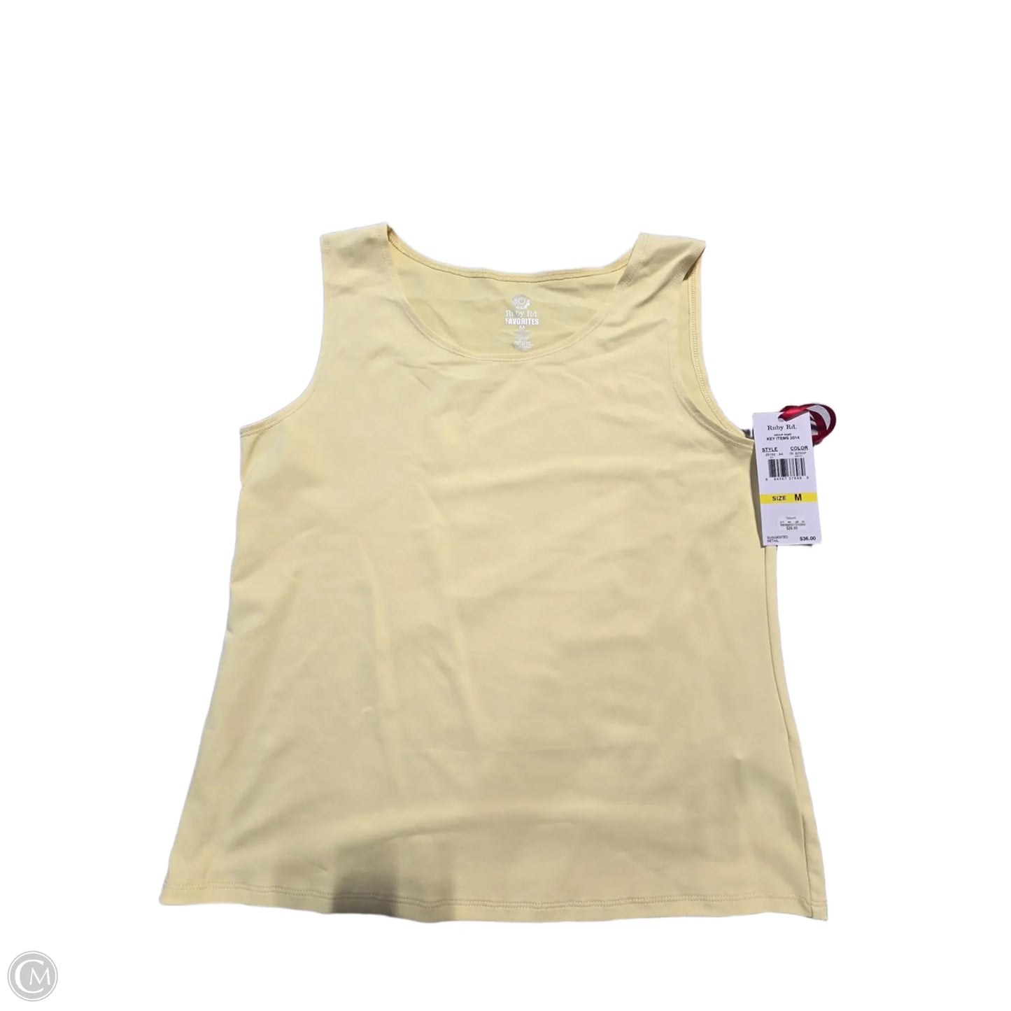 Tank Top By Ruby Rd In Yellow, Size: M