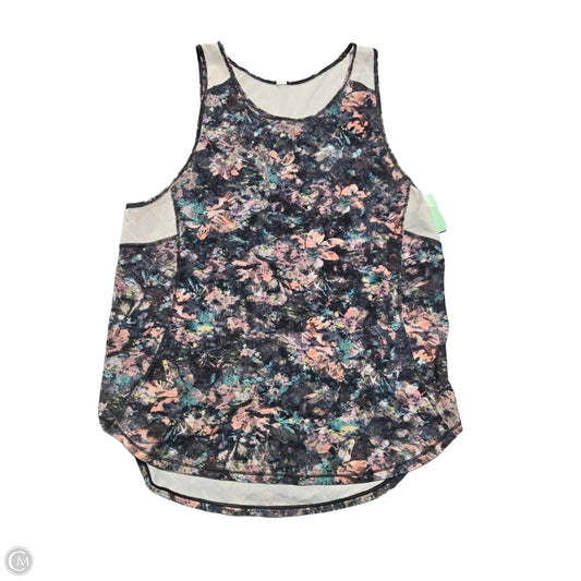 Athletic Tank Top By Lululemon In Floral Print, Size: S