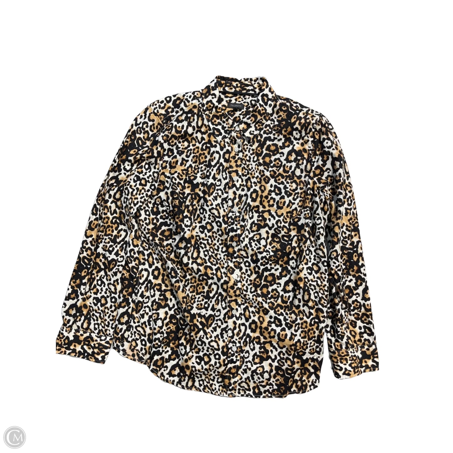 Top Long Sleeve By Talbots In Animal Print, Size: M