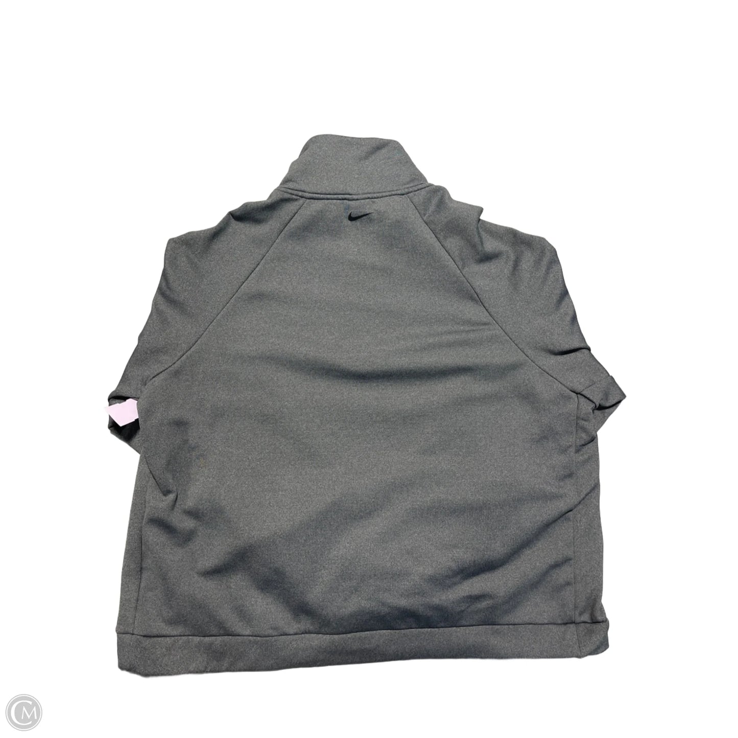 Athletic Top Long Sleeve Collar By Nike In Grey, Size: Xxl