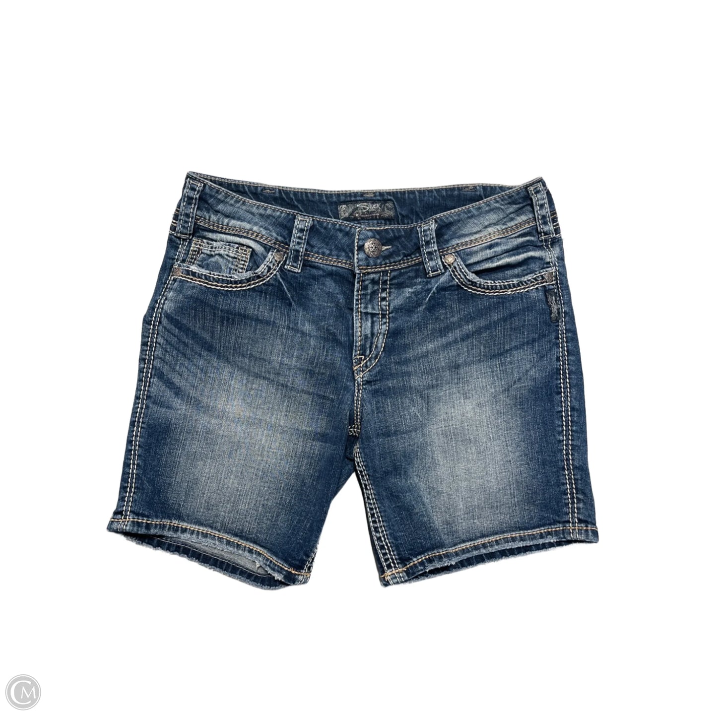 Shorts By Silver In Blue Denim, Size: 14