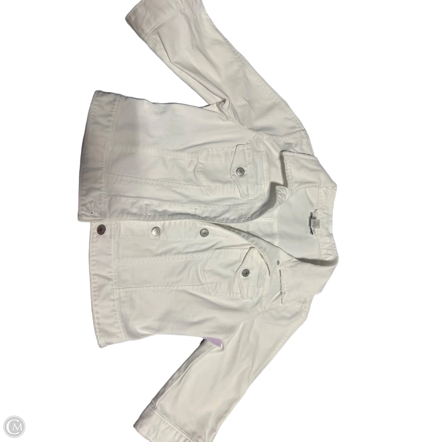 Jacket Denim By Loft In White, Size: 6
