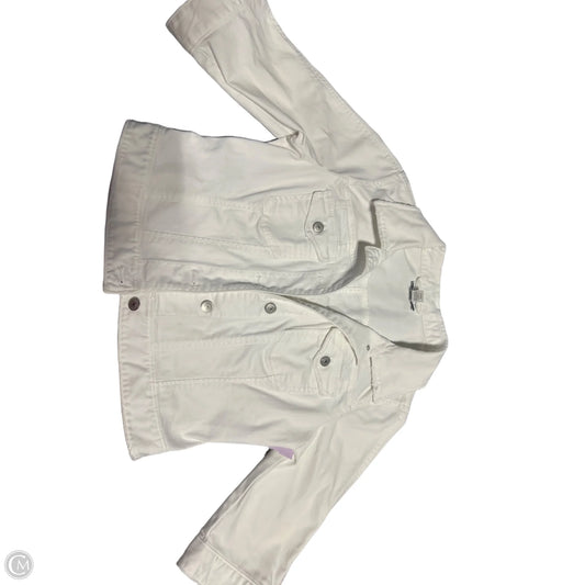 Jacket Denim By Loft In White, Size: 6