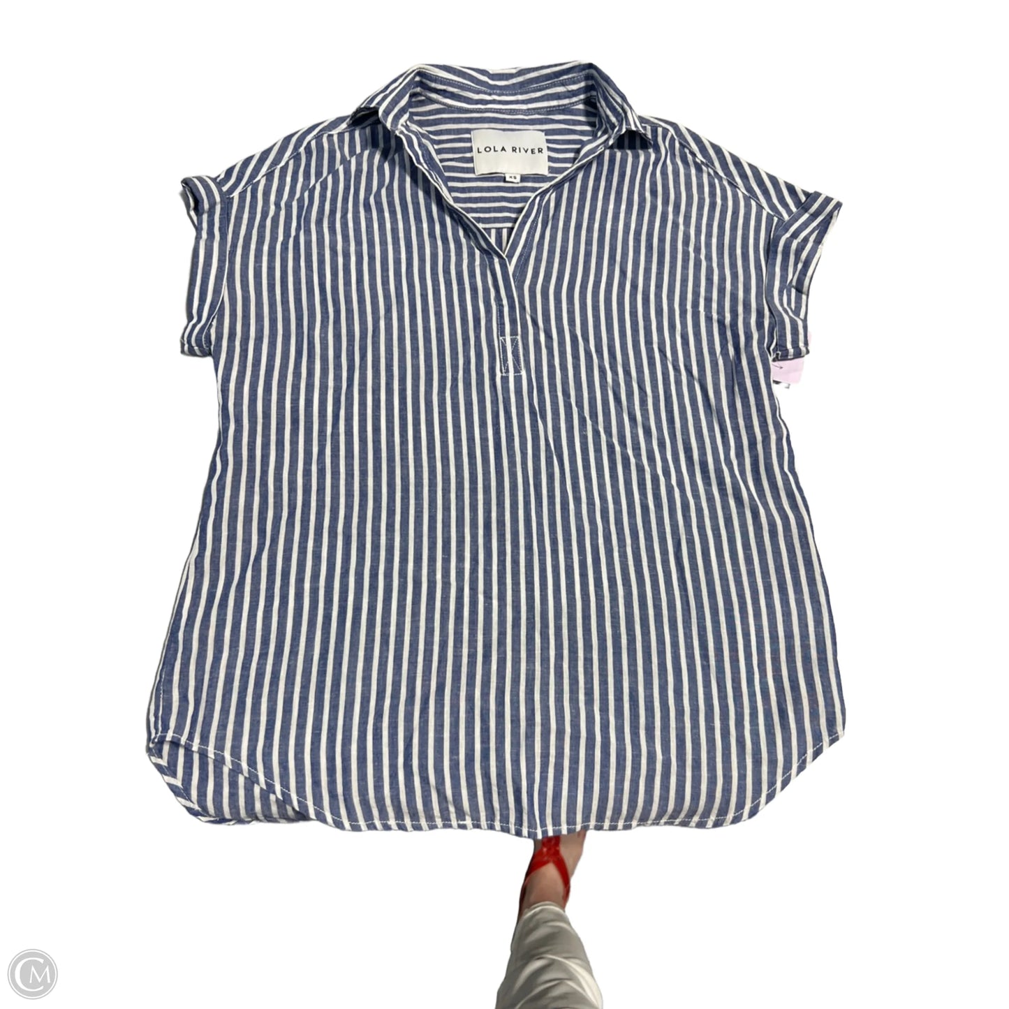 Top Short Sleeve By Lola In Striped Pattern, Size: Xs