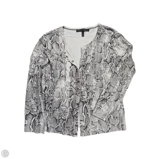Cardigan By White House Black Market In Snakeskin Print, Size: L