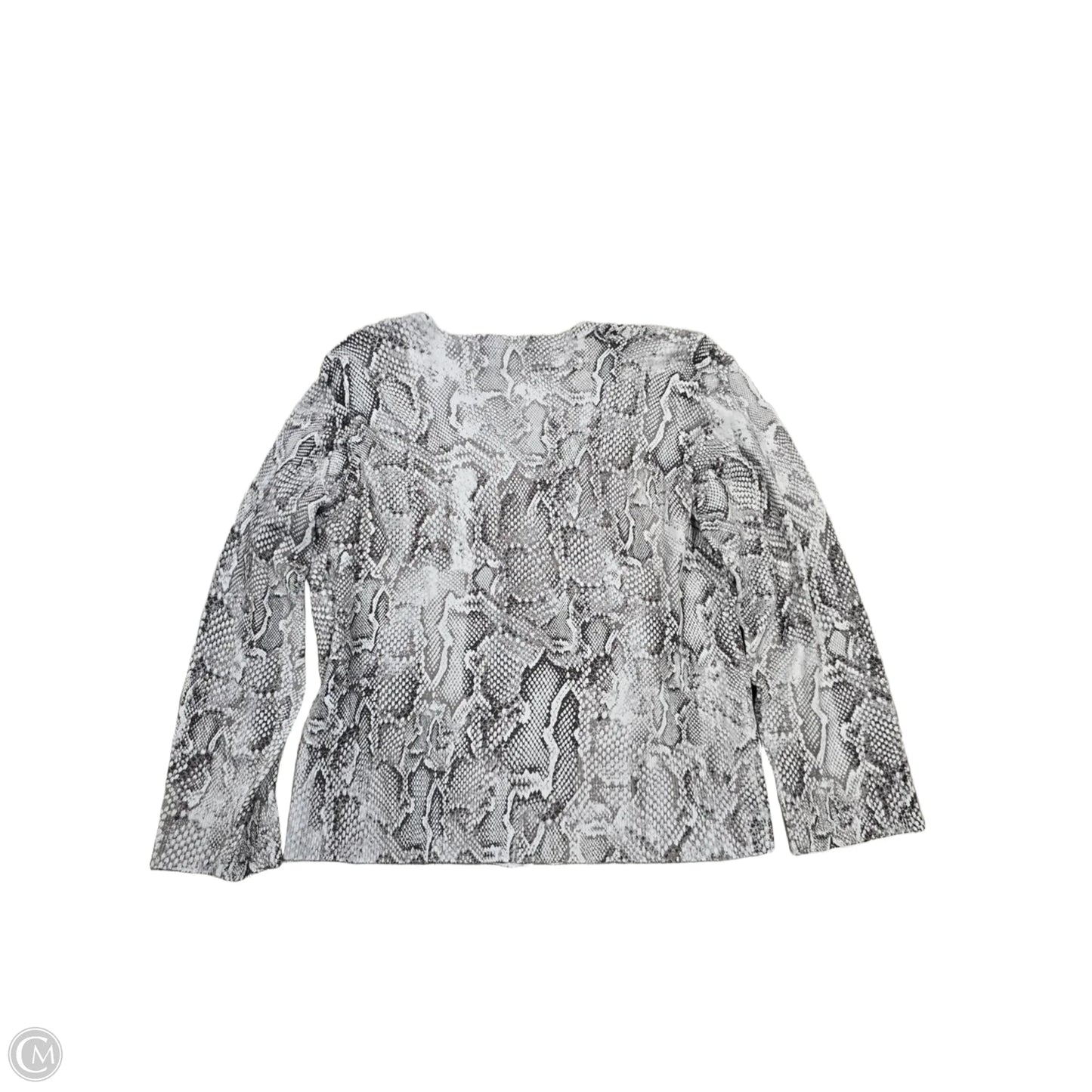 Cardigan By White House Black Market In Snakeskin Print, Size: L