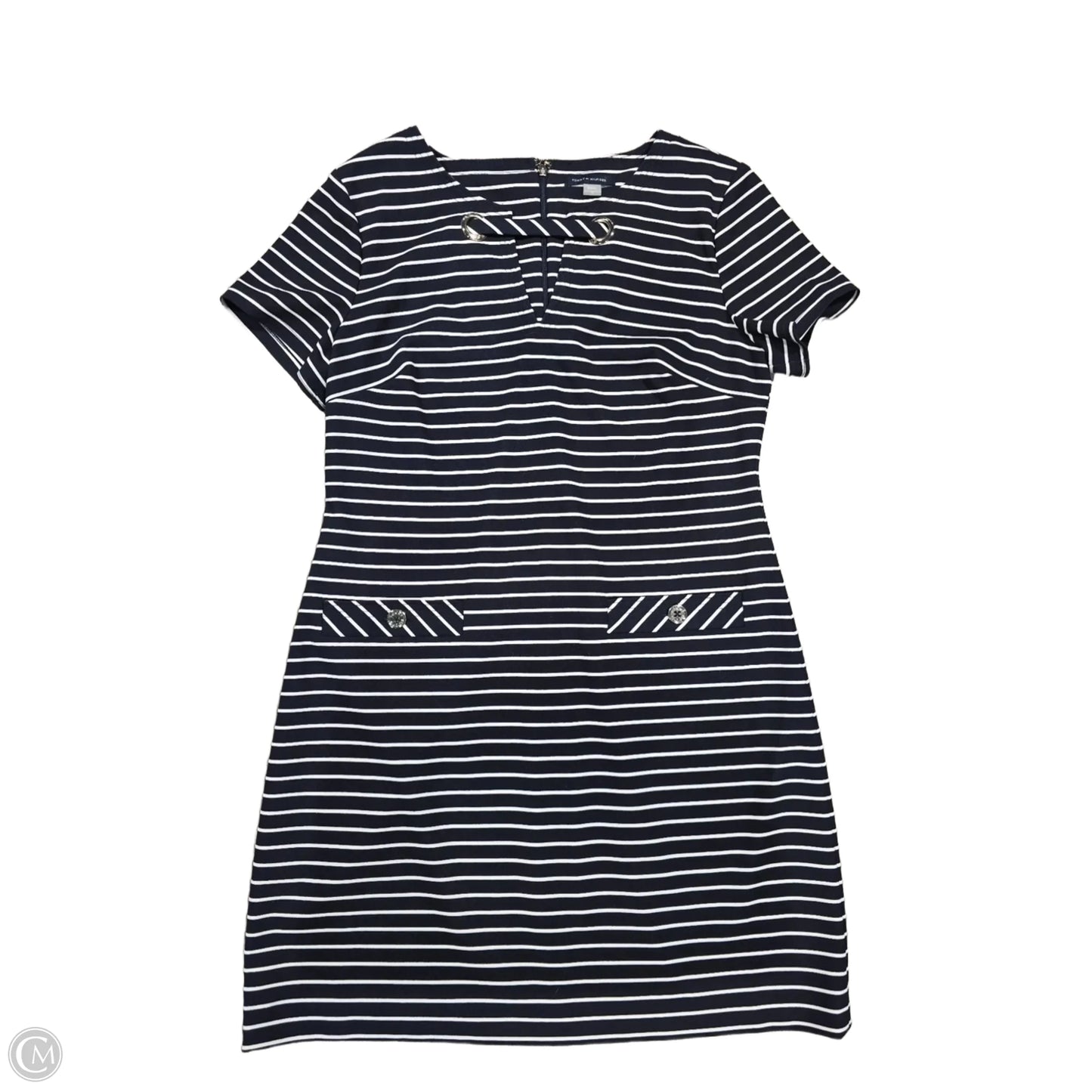 Dress Casual Short By Tommy Hilfiger In Striped Pattern, Size: L