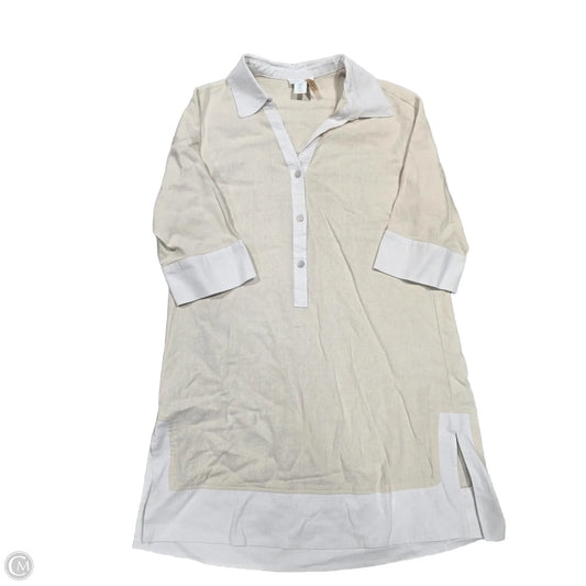 Dress Casual Short By Cynthia Rowley In Tan & White, Size: L