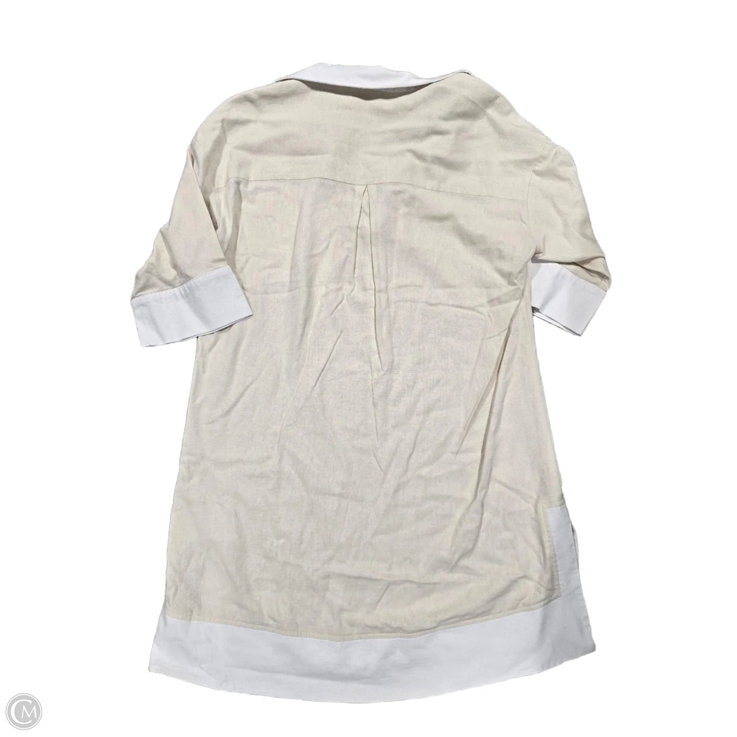 Dress Casual Short By Cynthia Rowley In Tan & White, Size: L