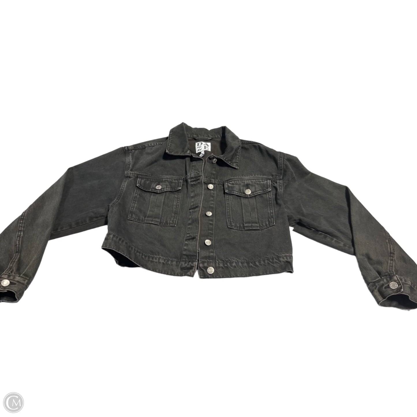 Jacket Denim By Daze In Black Denim, Size: M