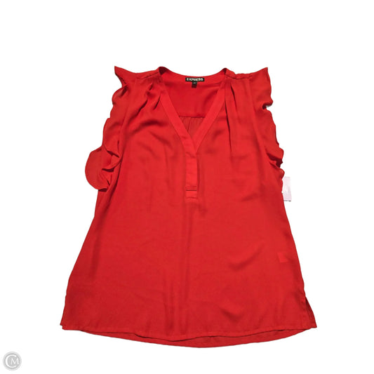 Top Sleeveless By Express In Red, Size: Xs