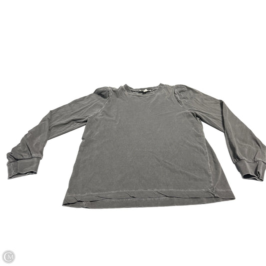 Top Long Sleeve By Treasure And Bond In Grey, Size: M